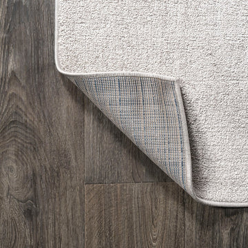 Haze Solid Low-pile Area Rug Ivory